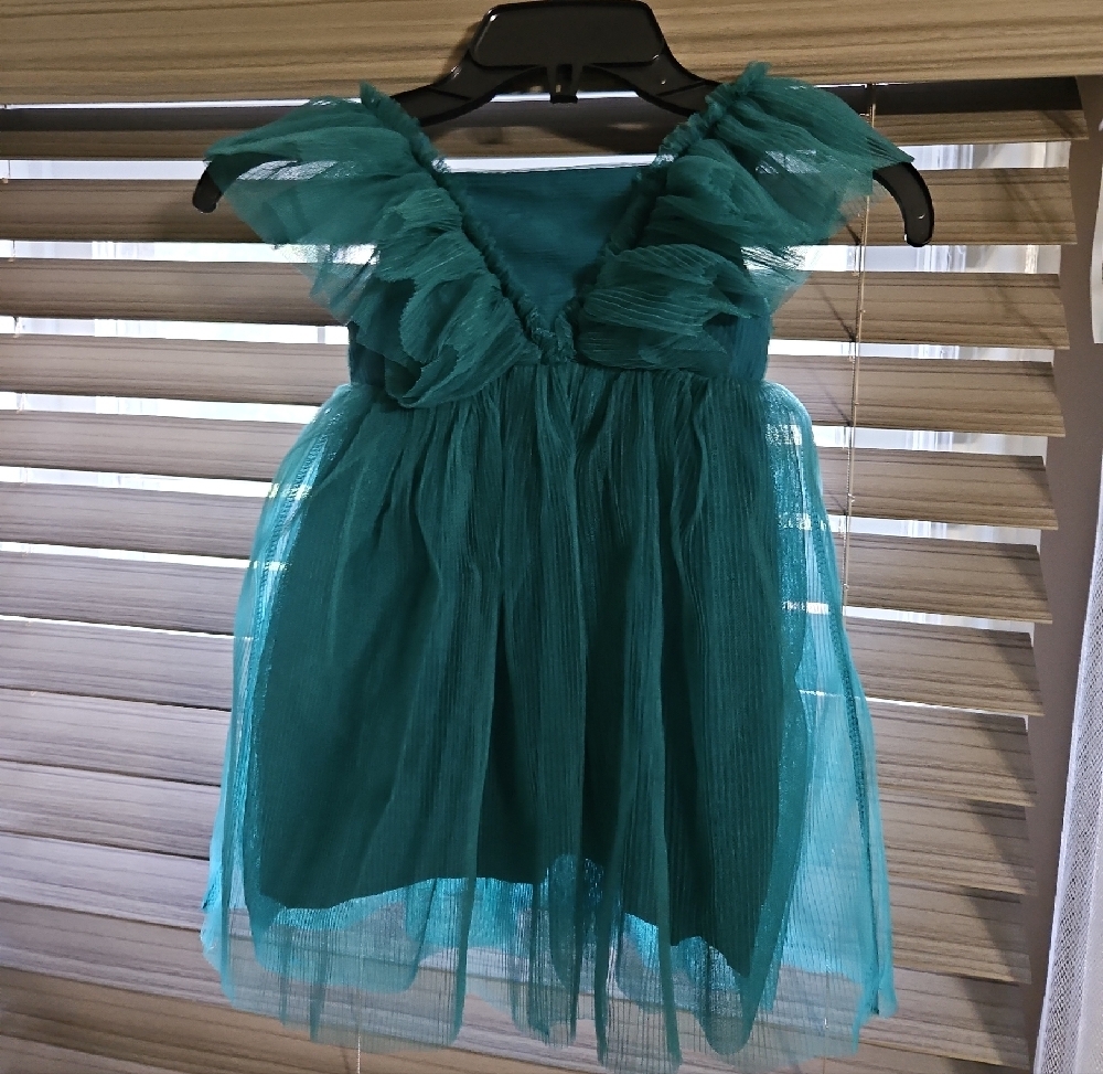 H&M Turquoise Ruffle Kids Dress - Picture 4 of 12